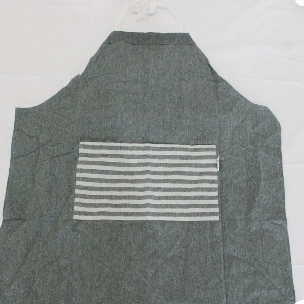 NWT,‎ Sembla Handwoven Cotton Striped Tie Cooking Apron, One Size